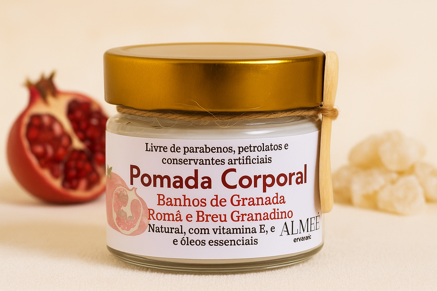 Pomada Corporal Banhos de Granada - Romã e Breu Granadino